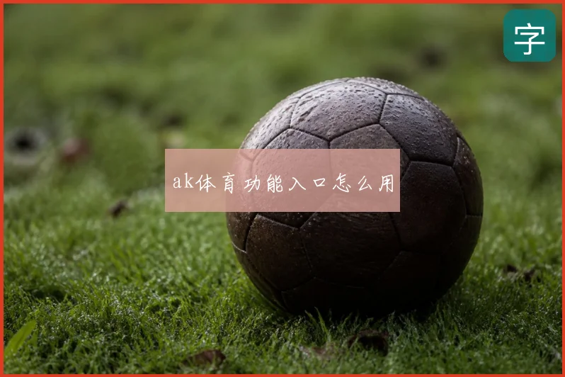 ak体育功能入口怎么用